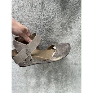 Axxiom Women’s 7.5 Gold Metallic Mary Jane Wedge Mermaid Core Fantasy Fairy Core